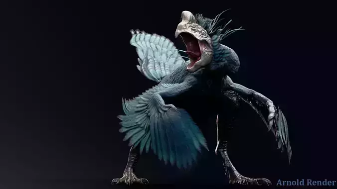 Dinosaur GigantoRaptor - Oviraptorosaur Unreal Engine Project