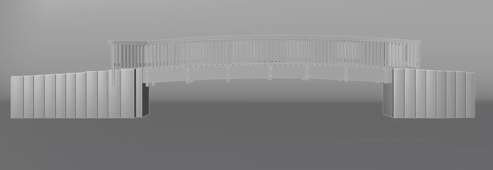 Footbridge Low-poly 3D model_12