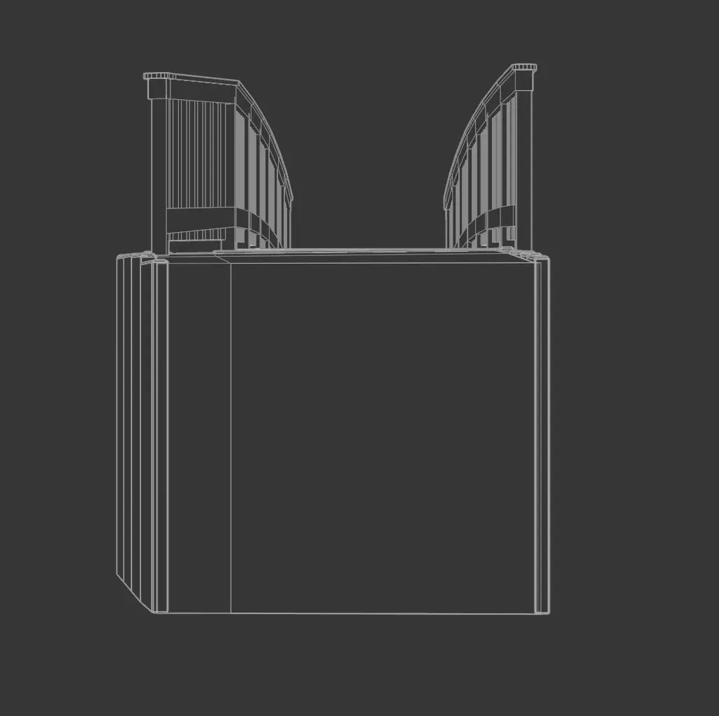 Footbridge Low-poly 3D model_10