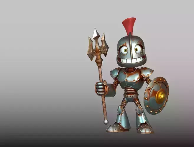 Robot STL  Warrior Figure