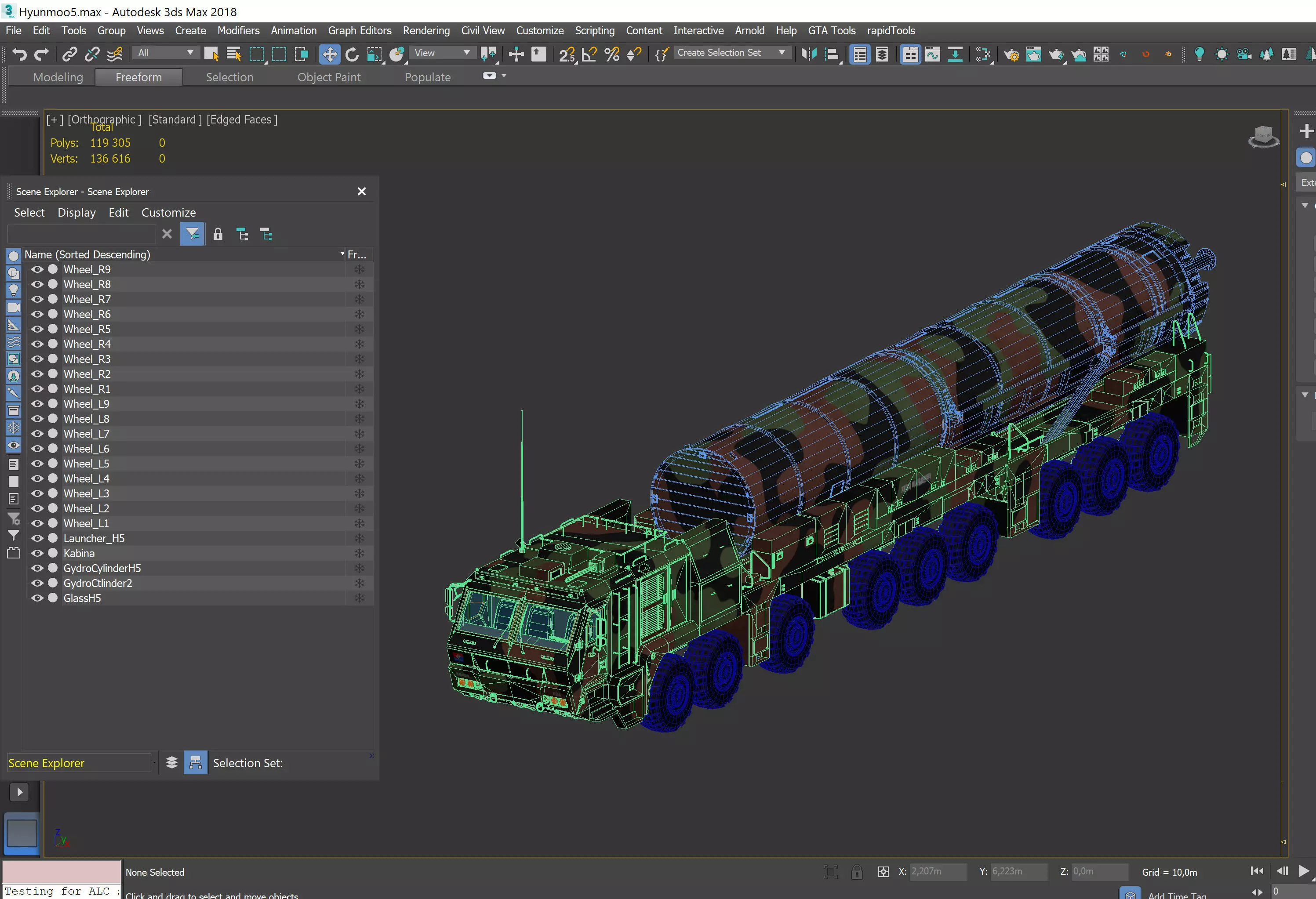 Hyunmoo 5  South Korean ballistic missile 3D model_19