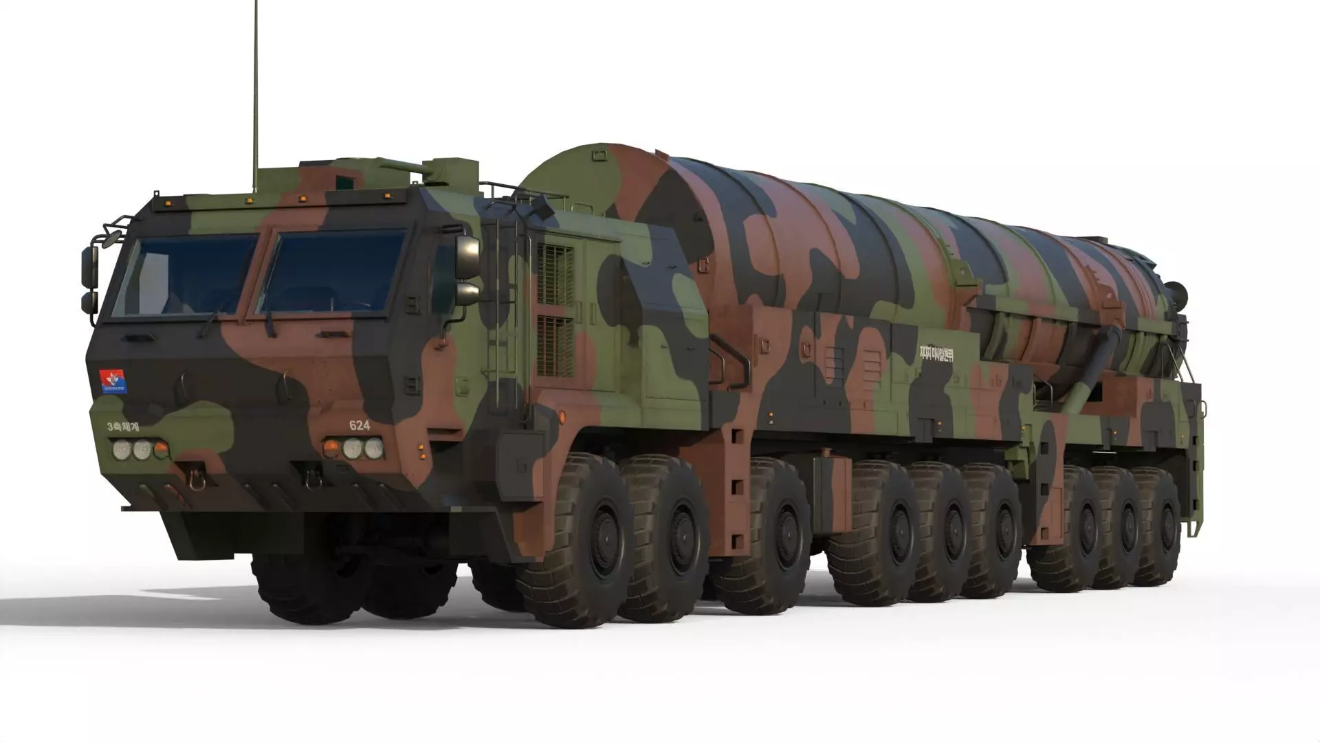 Hyunmoo 5  South Korean ballistic missile 3D model_0