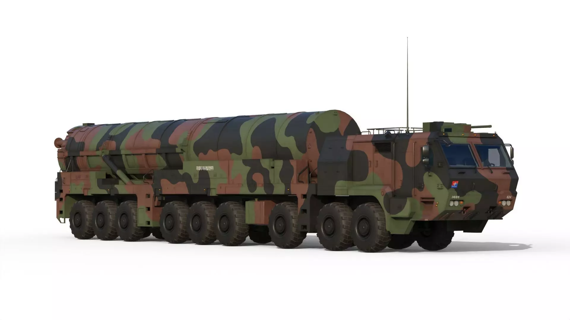 Hyunmoo 5  South Korean ballistic missile 3D model_1