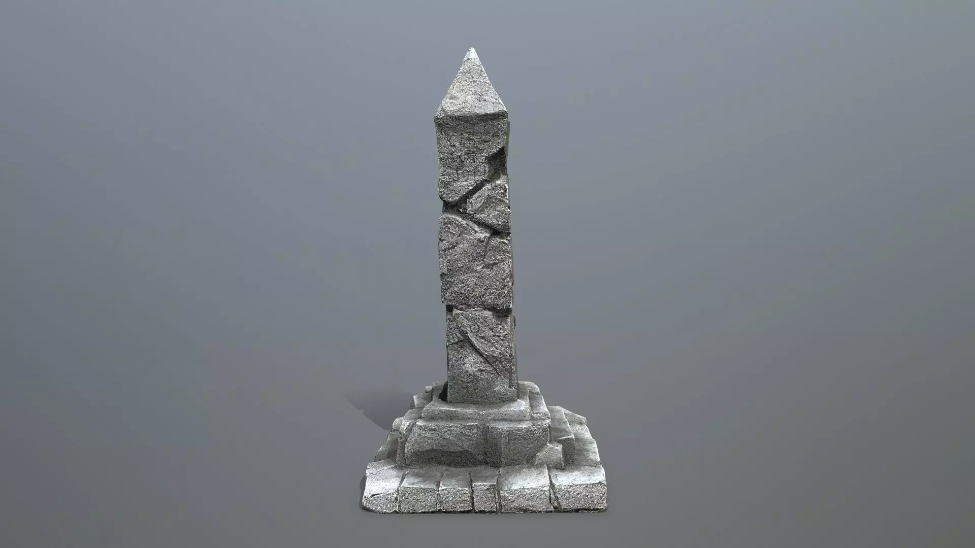 pillar Low-poly 3D model_1