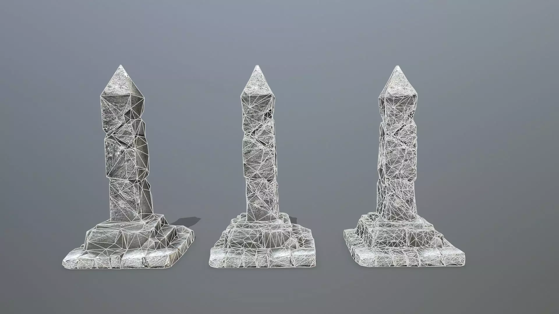 pillar Low-poly 3D model_9