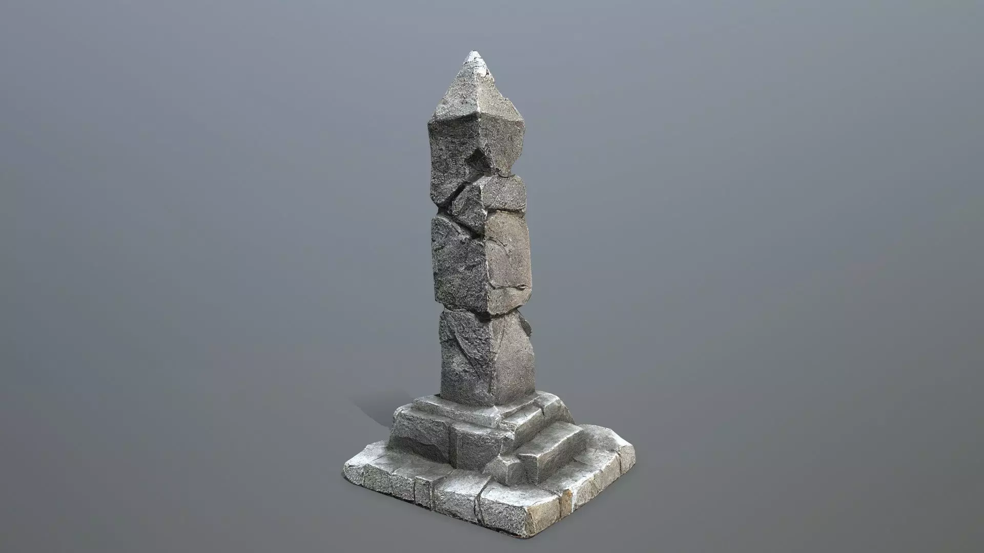 pillar Low-poly 3D model_2