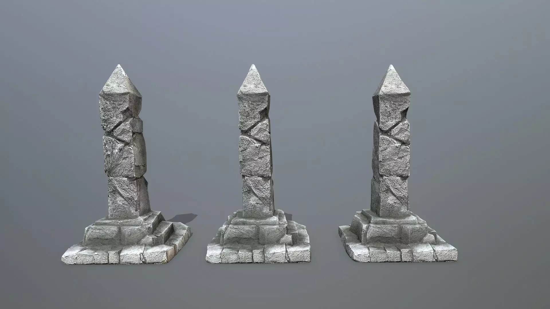 pillar Low-poly 3D model_8