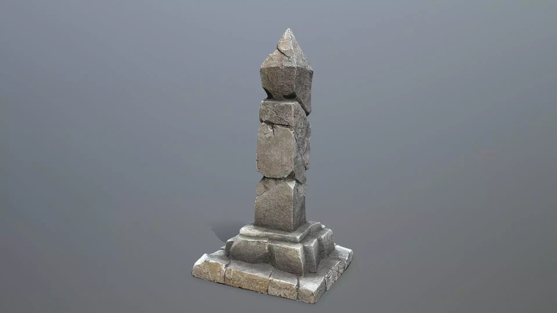 pillar Low-poly 3D model_4