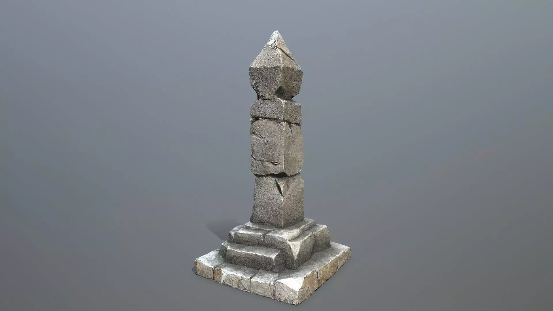 pillar Low-poly 3D model_3