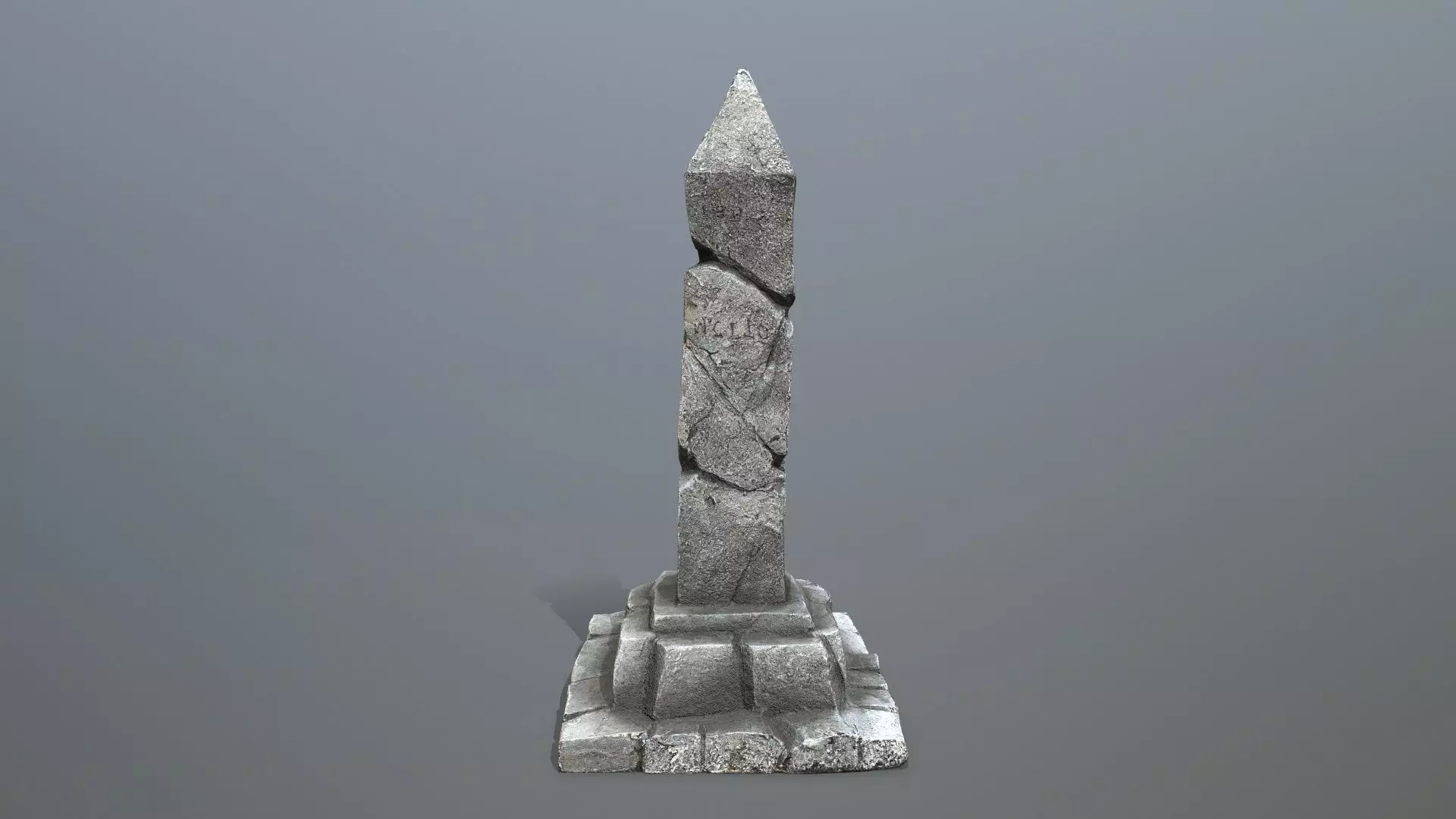 pillar Low-poly 3D model_5