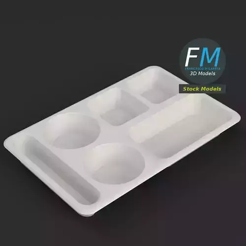 Empty compartment meal tray 1