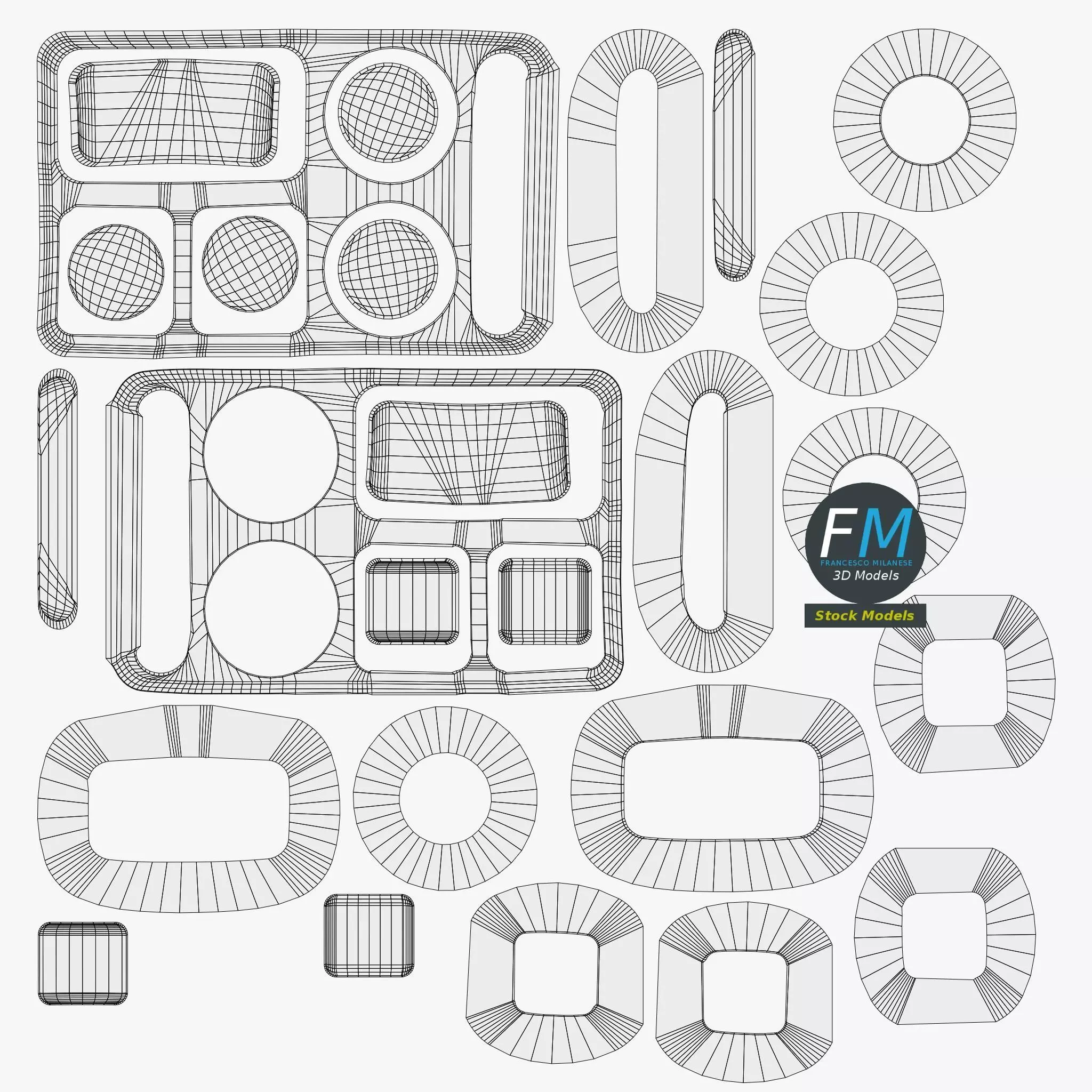 Empty compartment meal tray 1 3D model_11