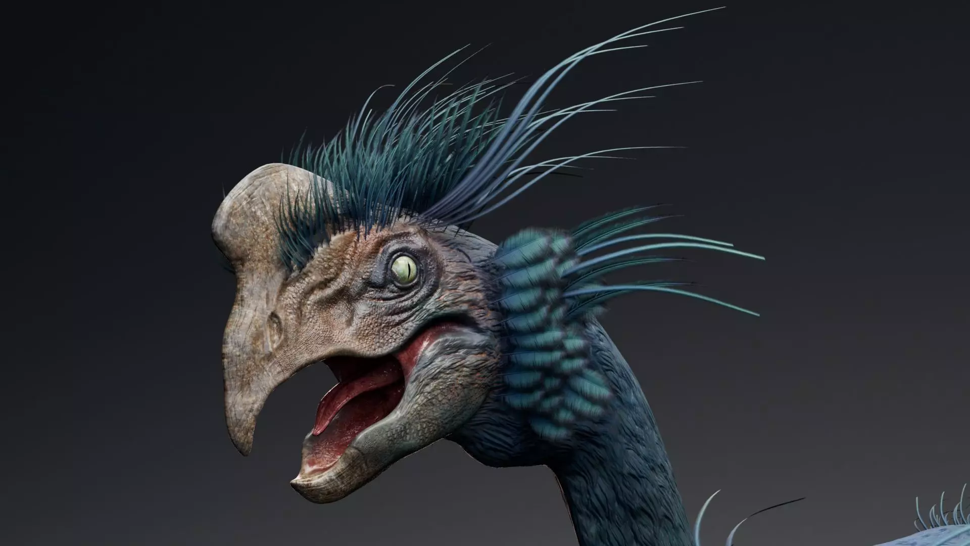 Dinosaur GigantoRaptor - Oviraptorosaur Unity Engine Project Low-poly 3D model_7