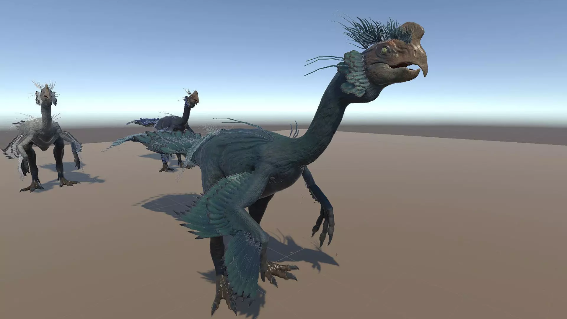 Dinosaur GigantoRaptor - Oviraptorosaur Unity Engine Project Low-poly 3D model_8