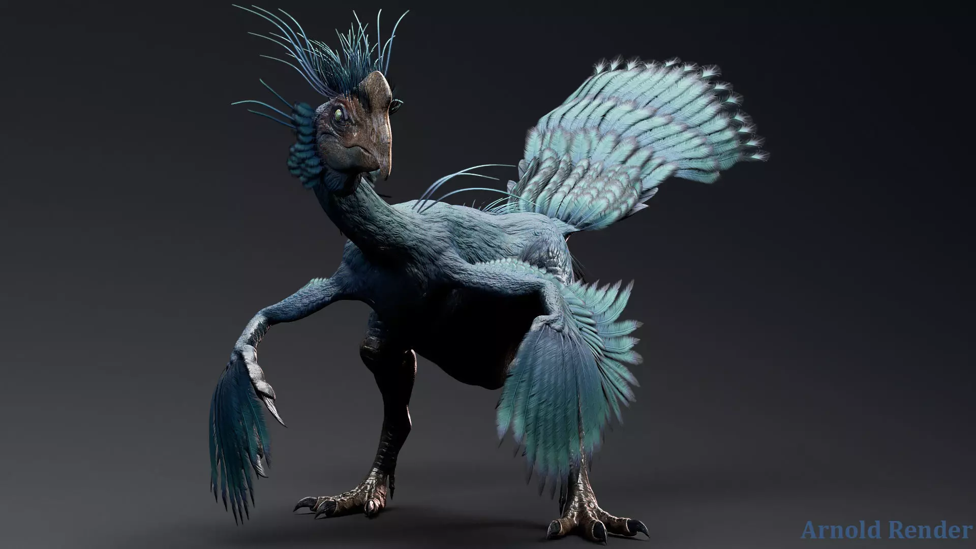 Dinosaur GigantoRaptor - Oviraptorosaur Unity Engine Project Low-poly 3D model_0