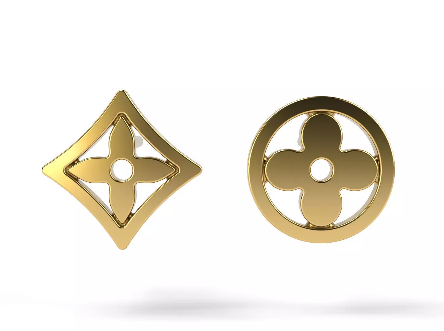 LV Earrings 6 3D print model_0