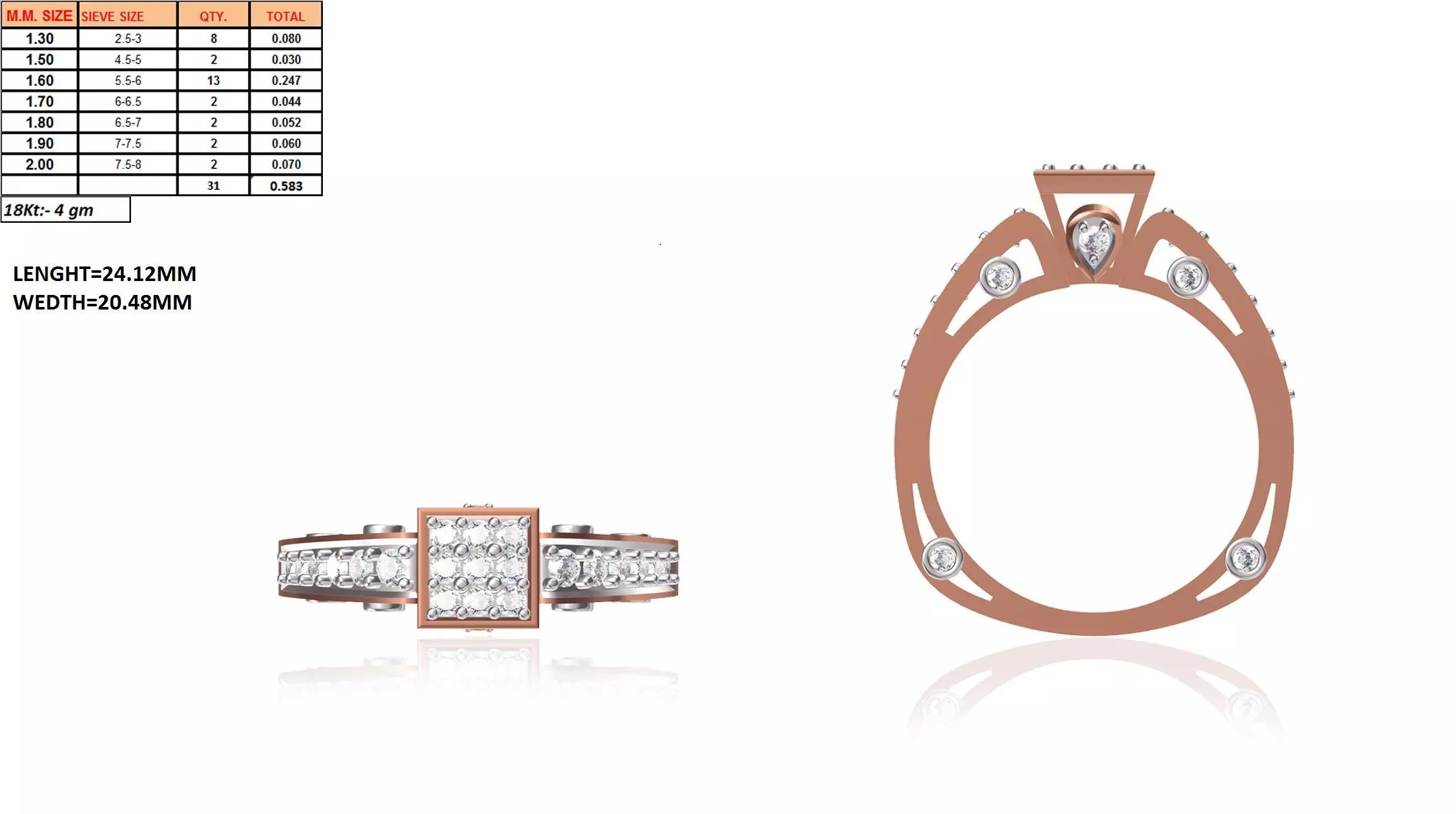 Women Ring Render 3dm STL MTL SLC JCD OBJ FBX Details 3D print model_24