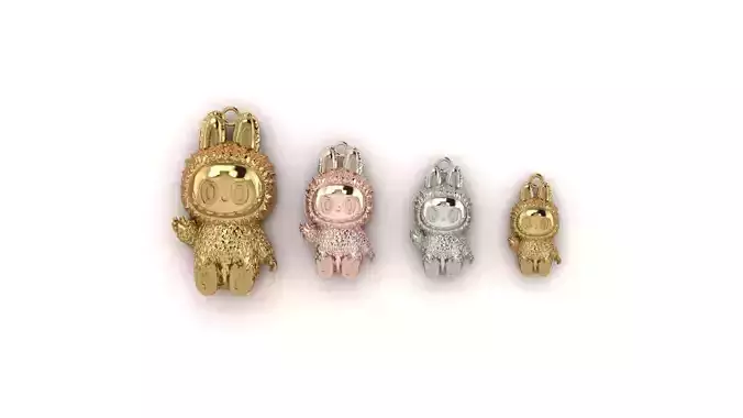 Labubu Pendant Jewelry model - 4-in-1 pack - for Him and Her