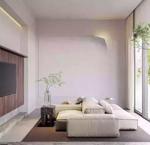 Modern living room dining room interior scenes 256