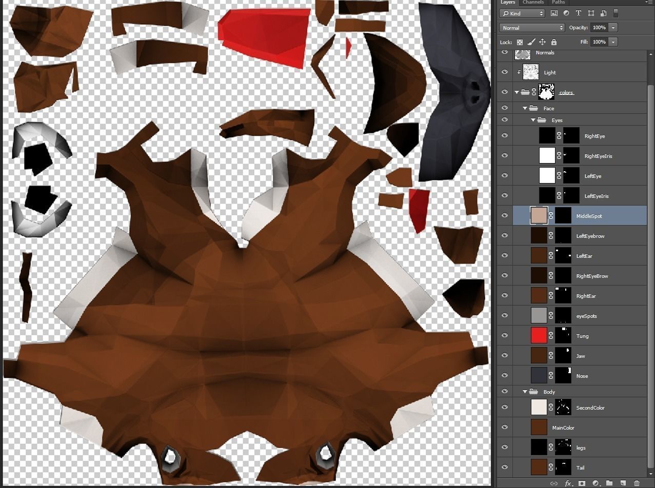 Dog Pug Low-poly 3D model_14