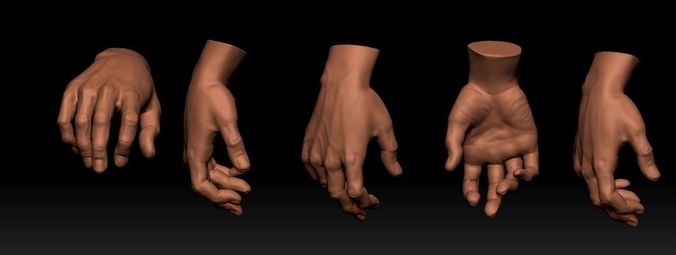 mao masculina 3D model