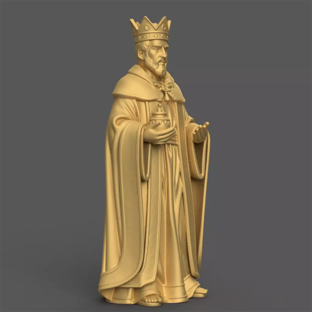 Balthasar Magi Nativity STL 3D Model 3D print model_7