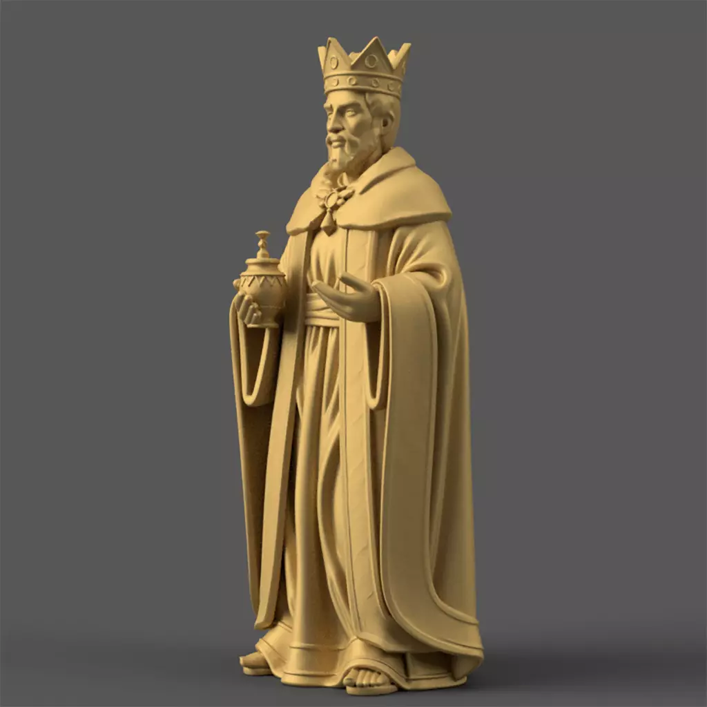 Balthasar Magi Nativity STL 3D Model 3D print model_5