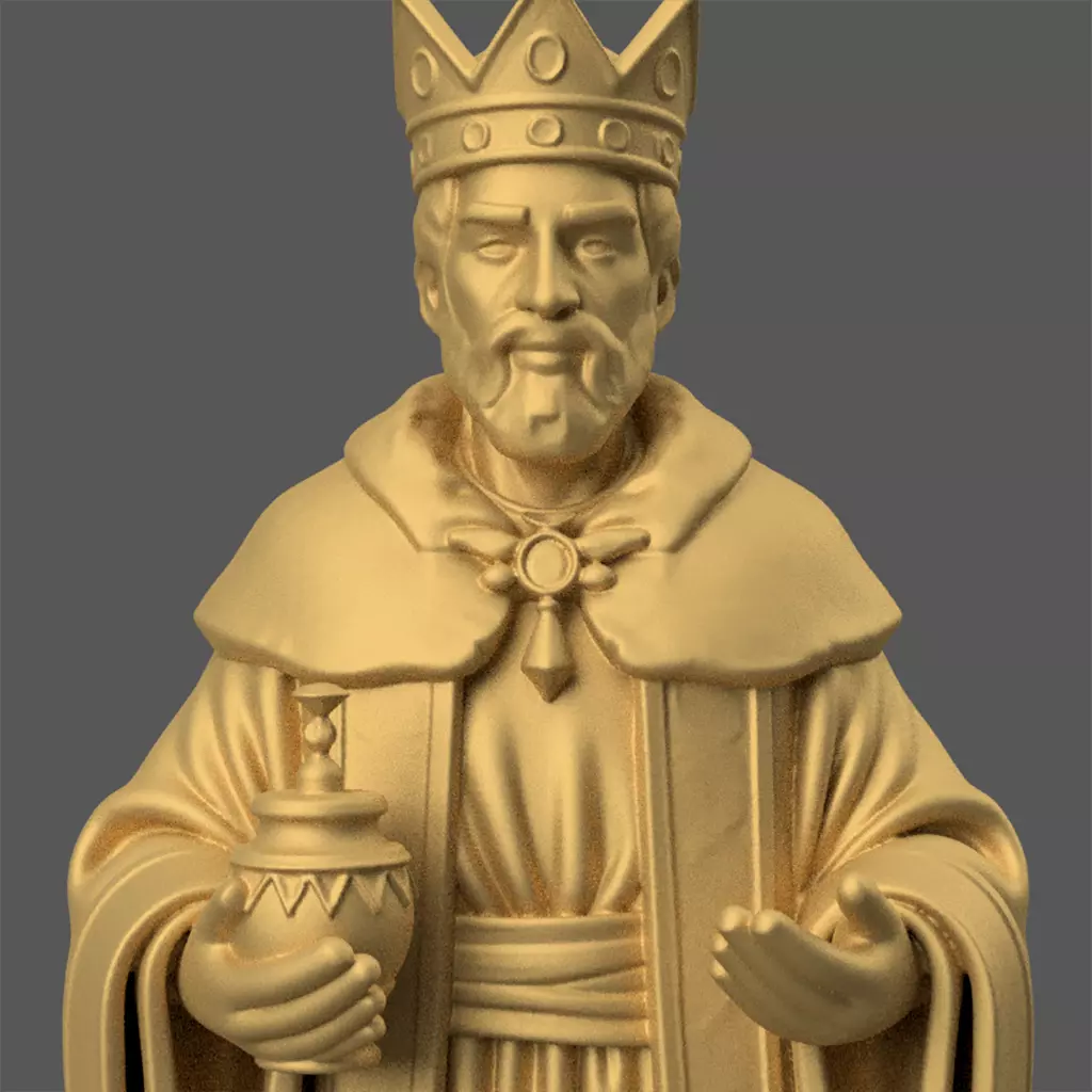 Balthasar Magi Nativity STL 3D Model 3D print model_8