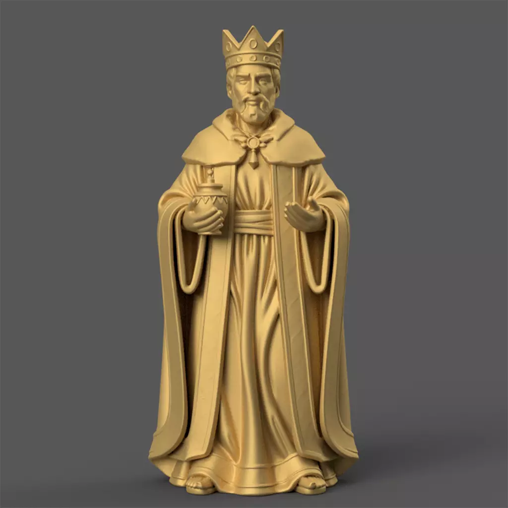 Balthasar Magi Nativity STL 3D Model 3D print model_4