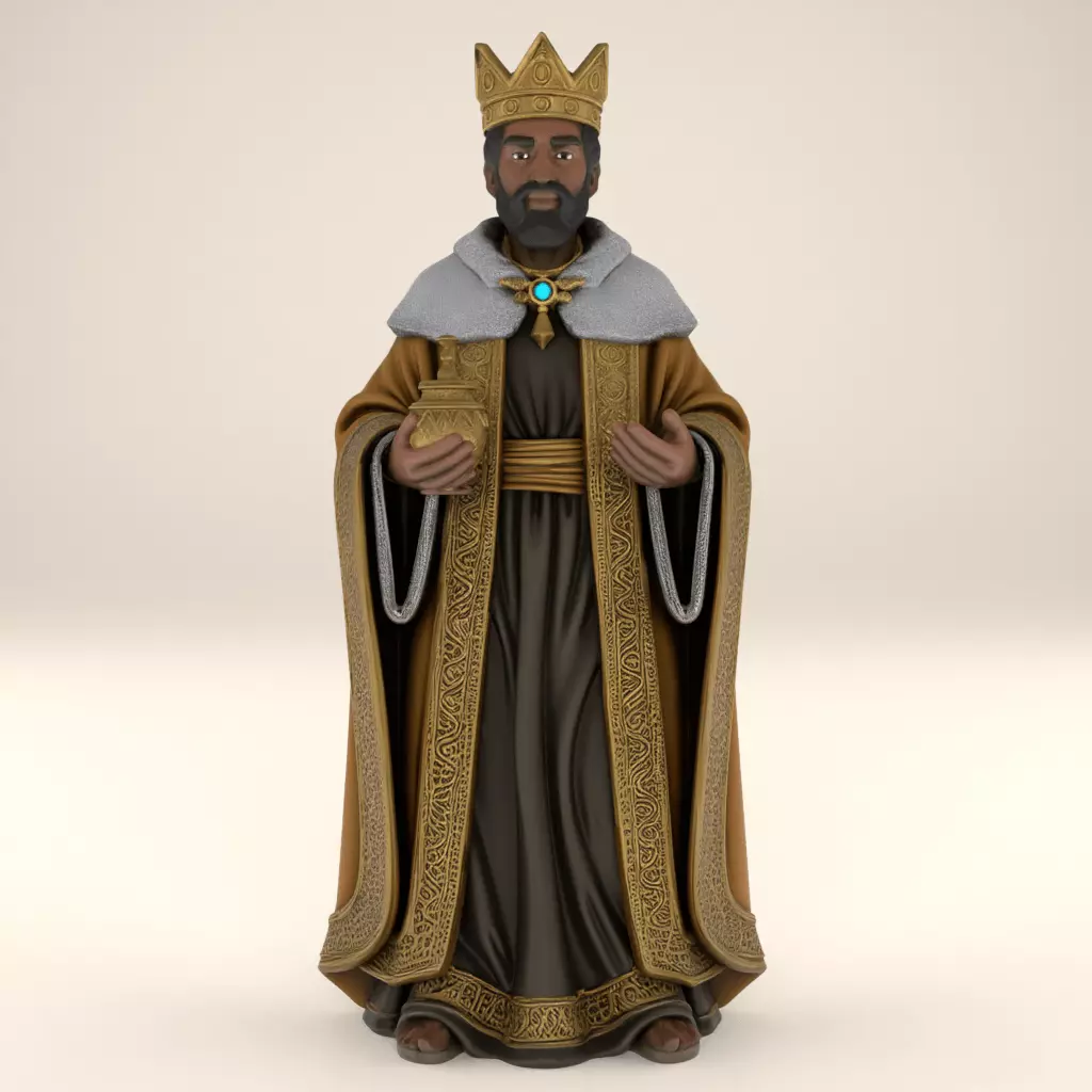 Balthasar Magi Nativity STL 3D Model 3D print model_0
