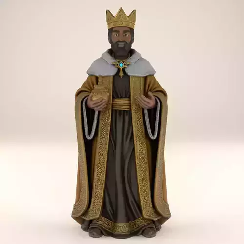 Balthasar Magi Nativity STL 3D Model 3D print model
