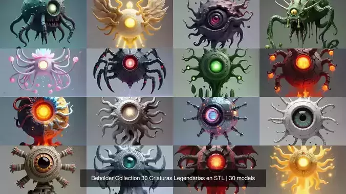Beholder Collection 30 Criaturas Legendarias en STL