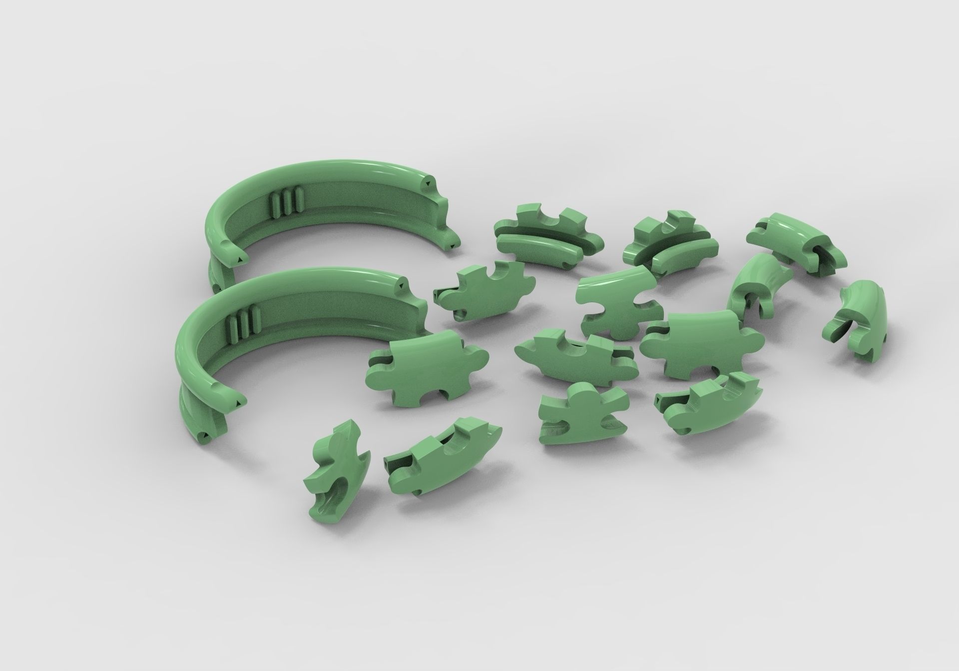 Puzle ring 3D print model 3D print model_1