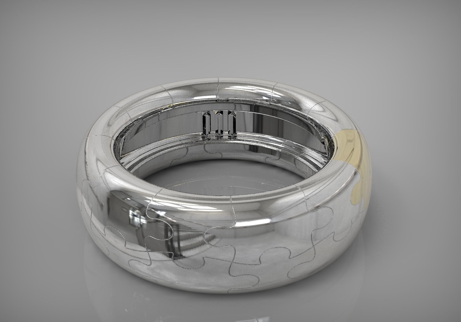 Puzle ring 3D print model 3D print model_6