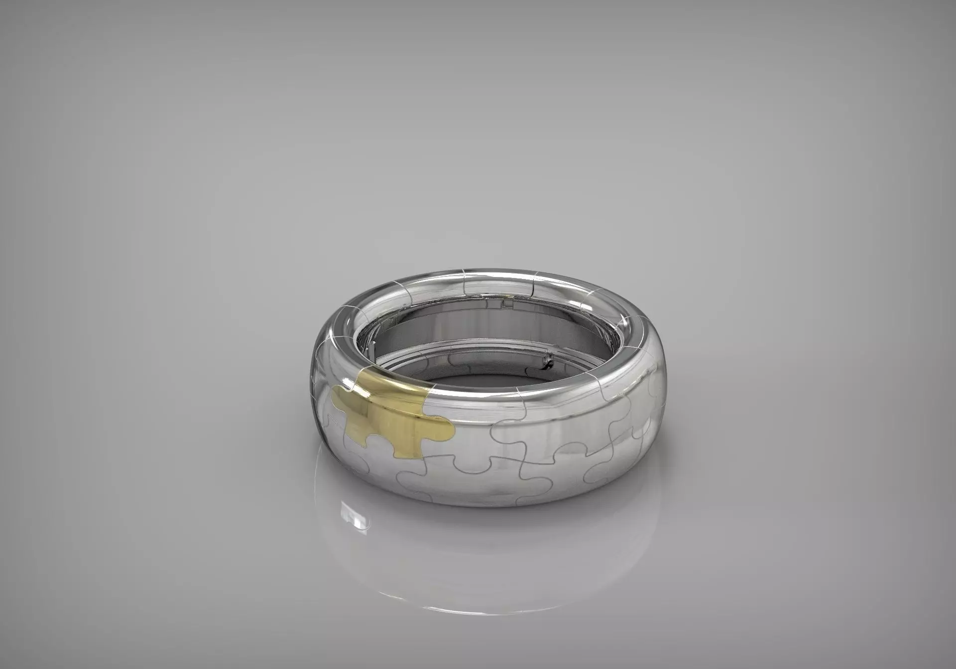 Puzle ring 3D print model 3D print model_0