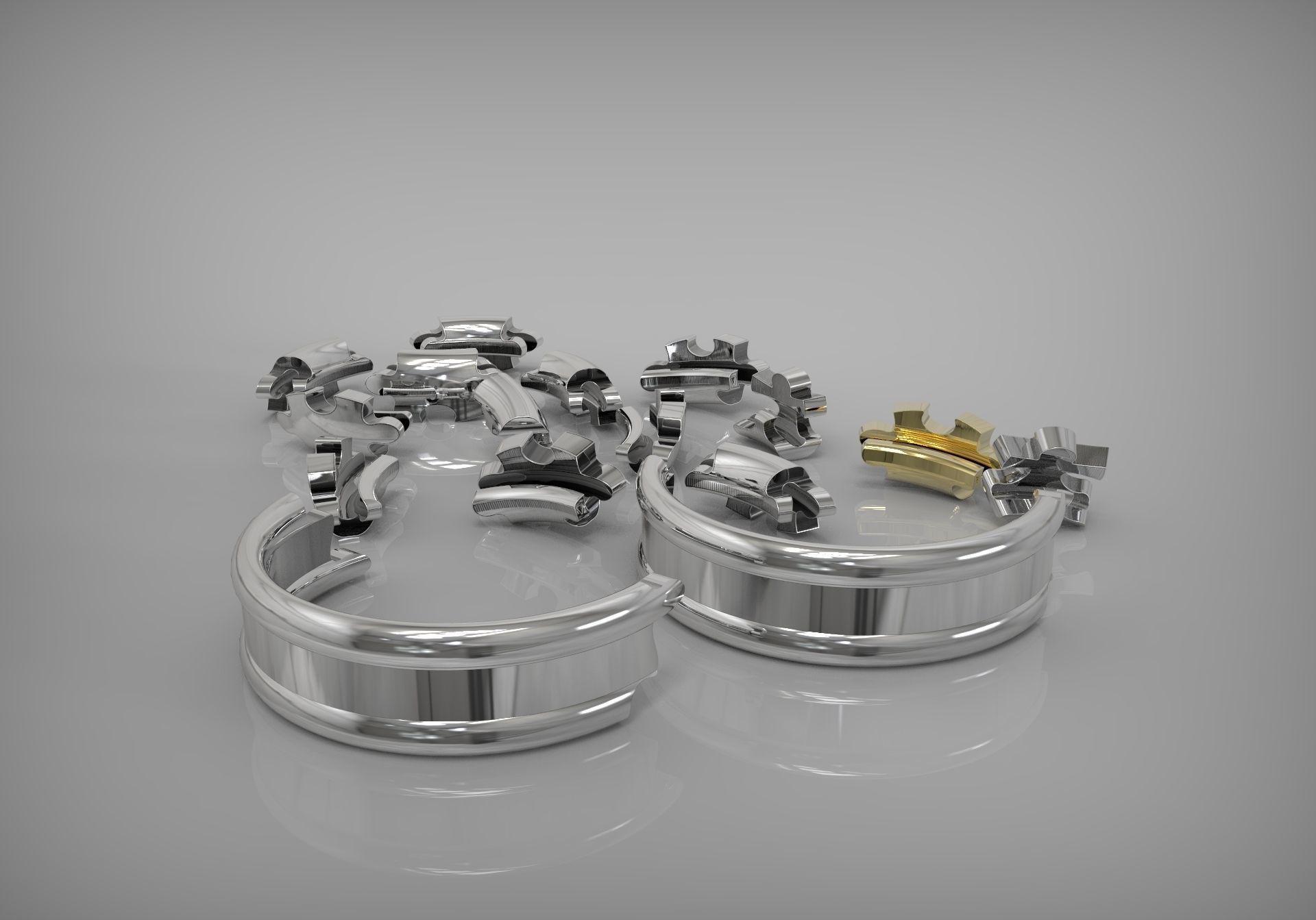 Puzle ring 3D print model 3D print model_4