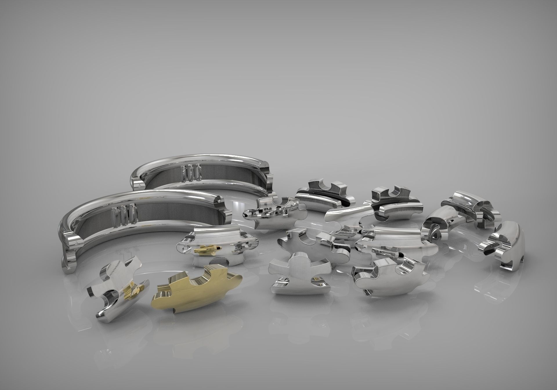 Puzle ring 3D print model 3D print model_2