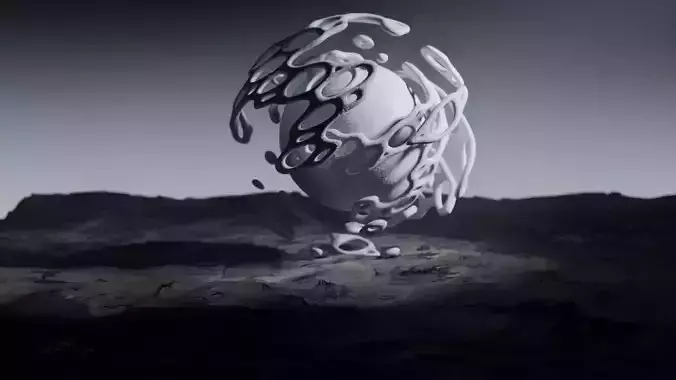 Stylized Alien Landscape Animation 3D model