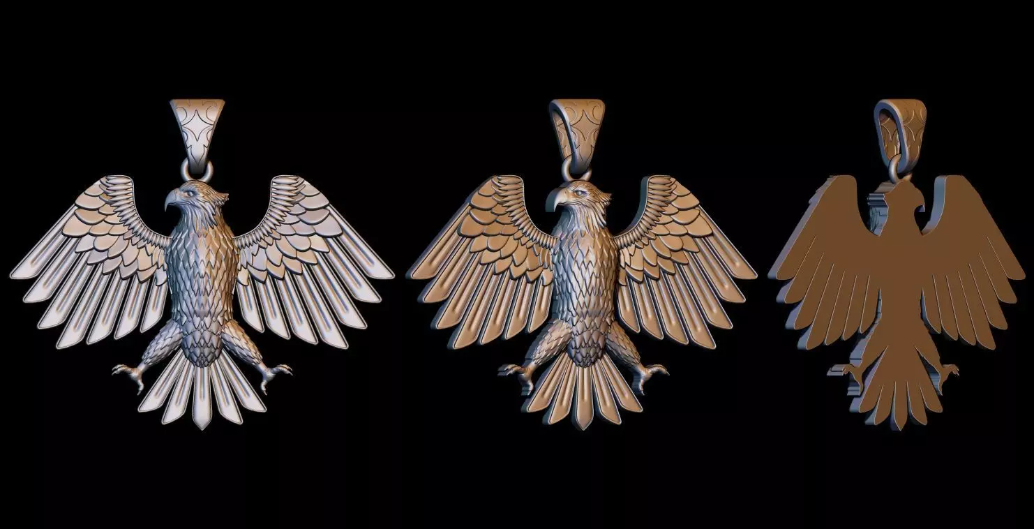 Eagle pendant 3D print model_1