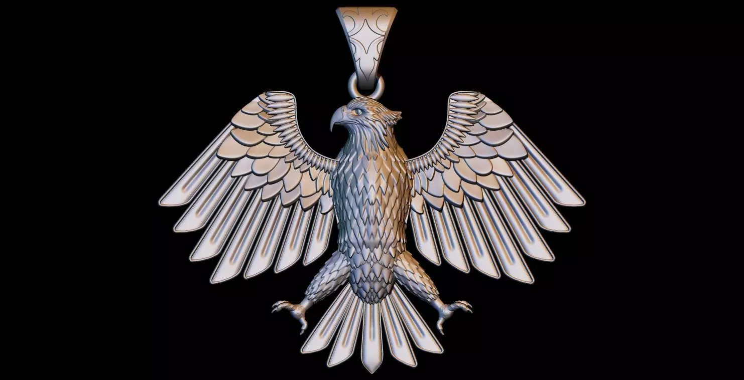Eagle pendant 3D print model_0