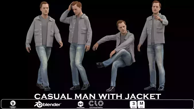 Casual man with jacket