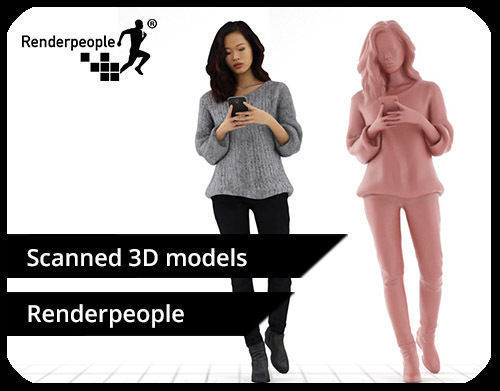Mei 0339 Texting Girl With Sweater  3D model