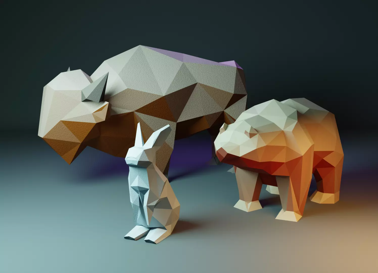 Polygon Spirit Animals Low Poly Pack Low-poly 3D model_1