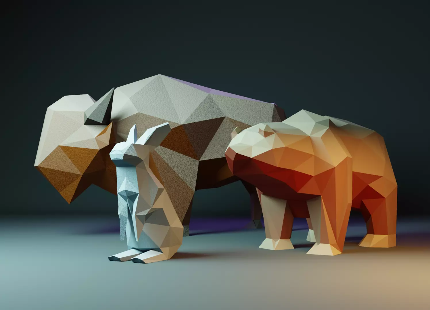 Polygon Spirit Animals Low Poly Pack Low-poly 3D model_0