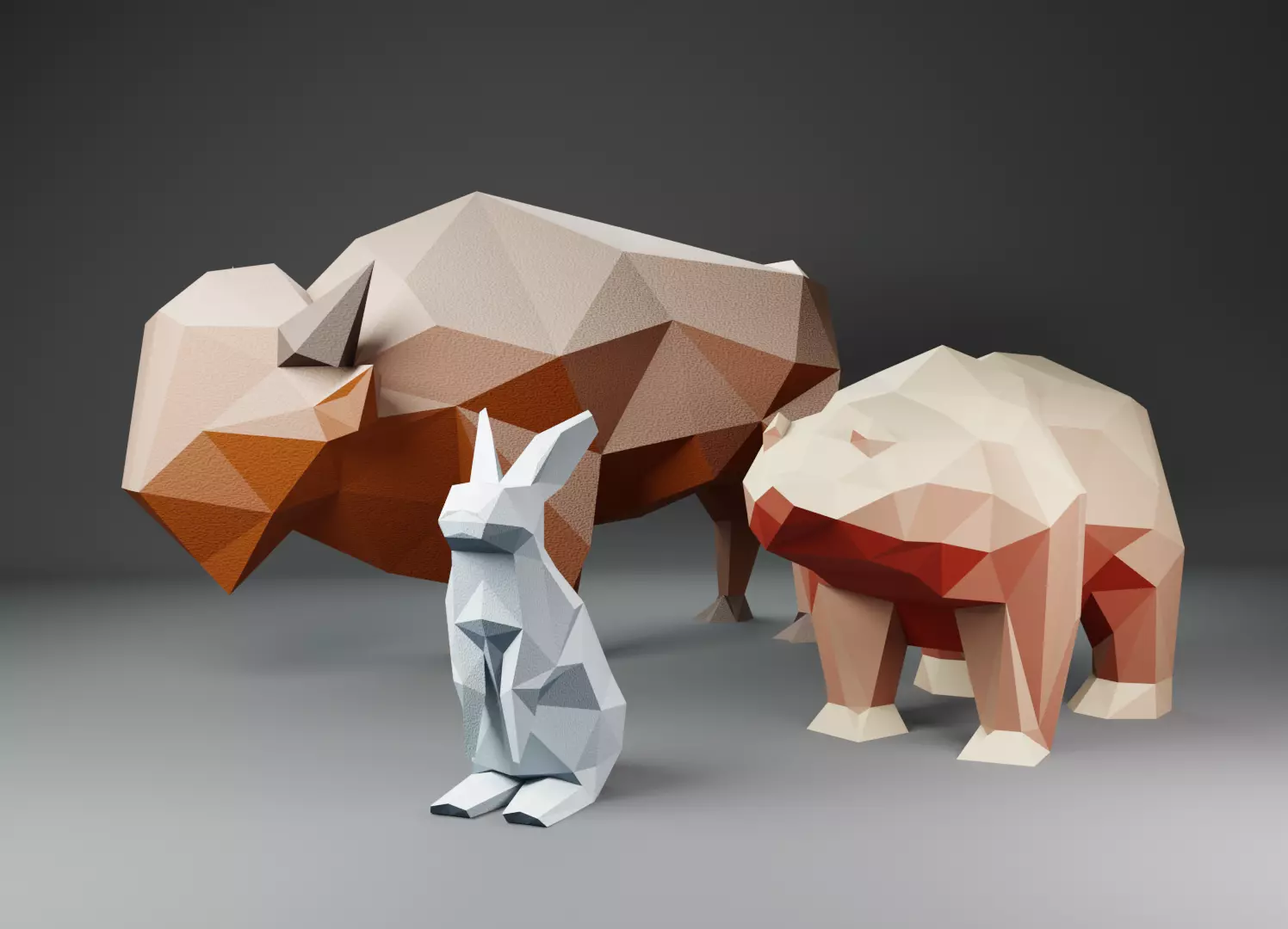 Polygon Spirit Animals Low Poly Pack Low-poly 3D model_2
