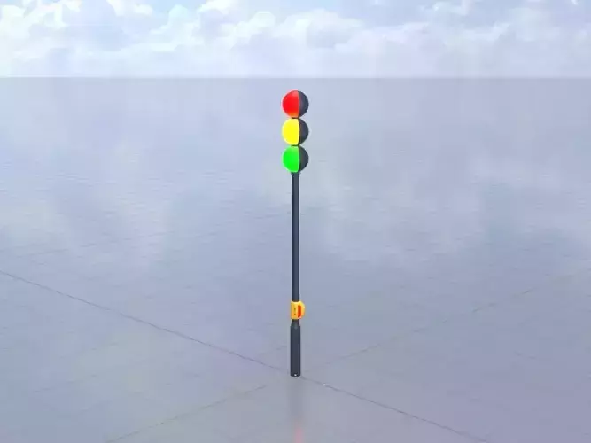 Spherical stylized traffic light design 2 3D model