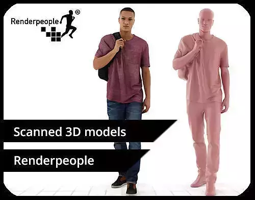 Ramon 0386 Casual Teenager Man With A Backpack