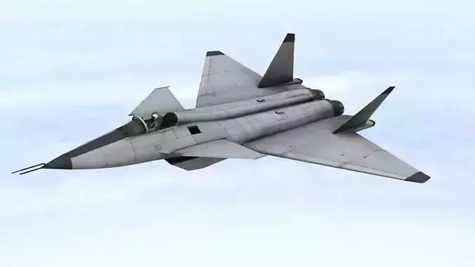 Fighter Jet Flying In Sky Plane V03 Low Poly 3D Model