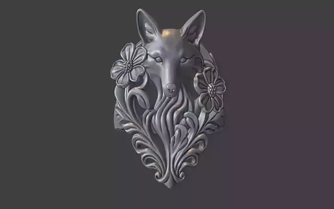 art nouveau floral fox ring nature inspired