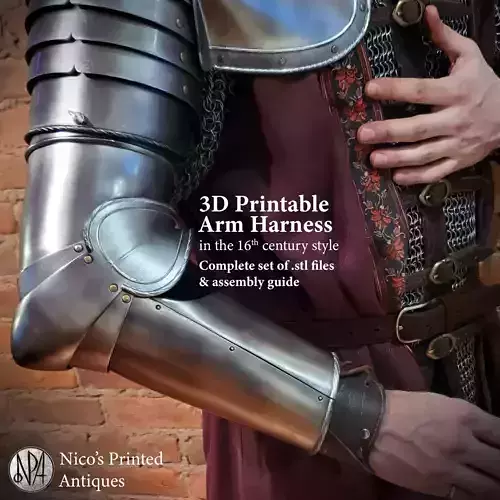 16th Century Plate Vambraces for Arm and Elbow